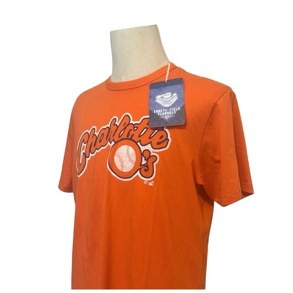 Ebbets Field Flannels Orange Short Sleeve Tee Orioles Design - Picture 6 of 11